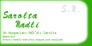 sarolta madli business card